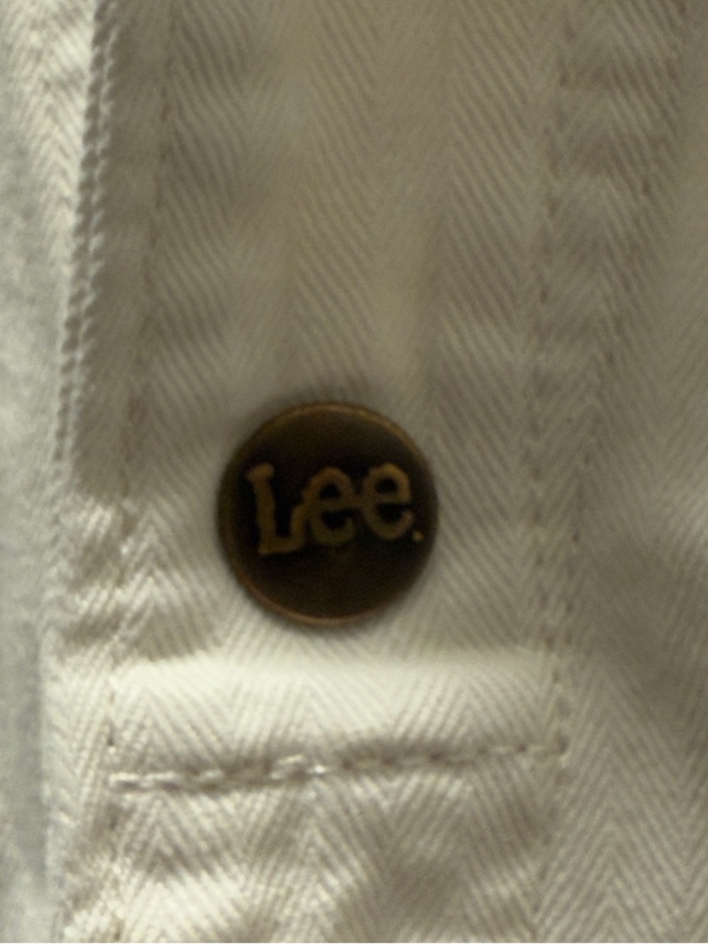 Lee Union-Alls Denim Short Romper Jumpsuit Ivory |Cream Utility Jumpsuit Small - Picture 8 of 16